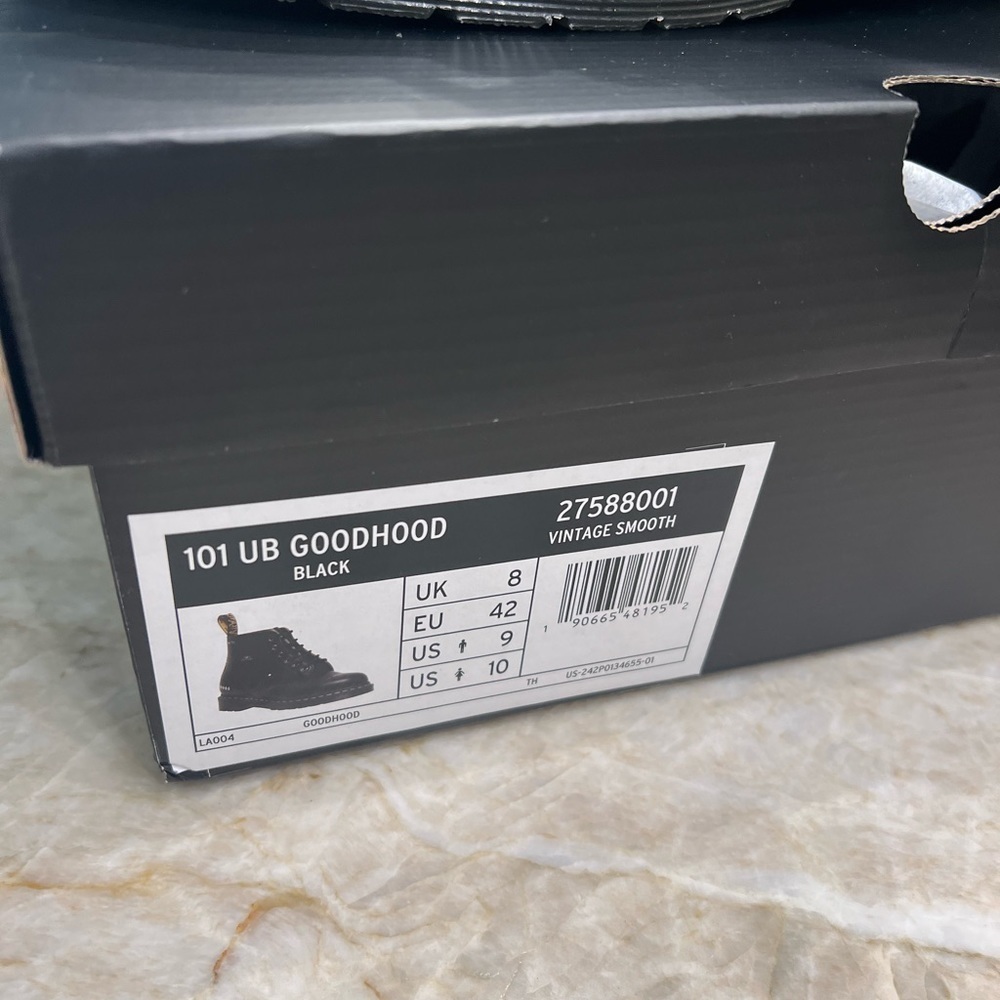 Dr. Martens x GOODHOOD 101 SMOOTH LEATHER ANKLE BOOTS - Picture 6 of 13